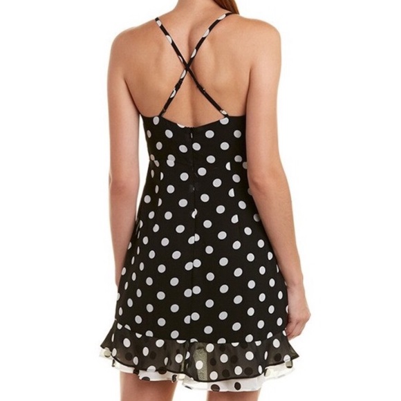 Bardot | black/white polka dot mini wrap dress - Picture 2 of 7